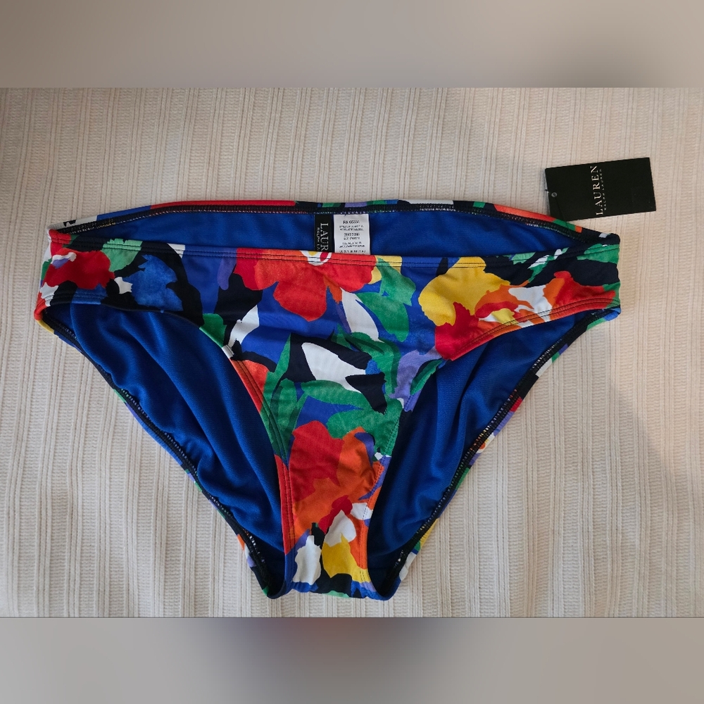 NWT SZ 12 Lauren Ralph Lauren Floral Bikini Bottom